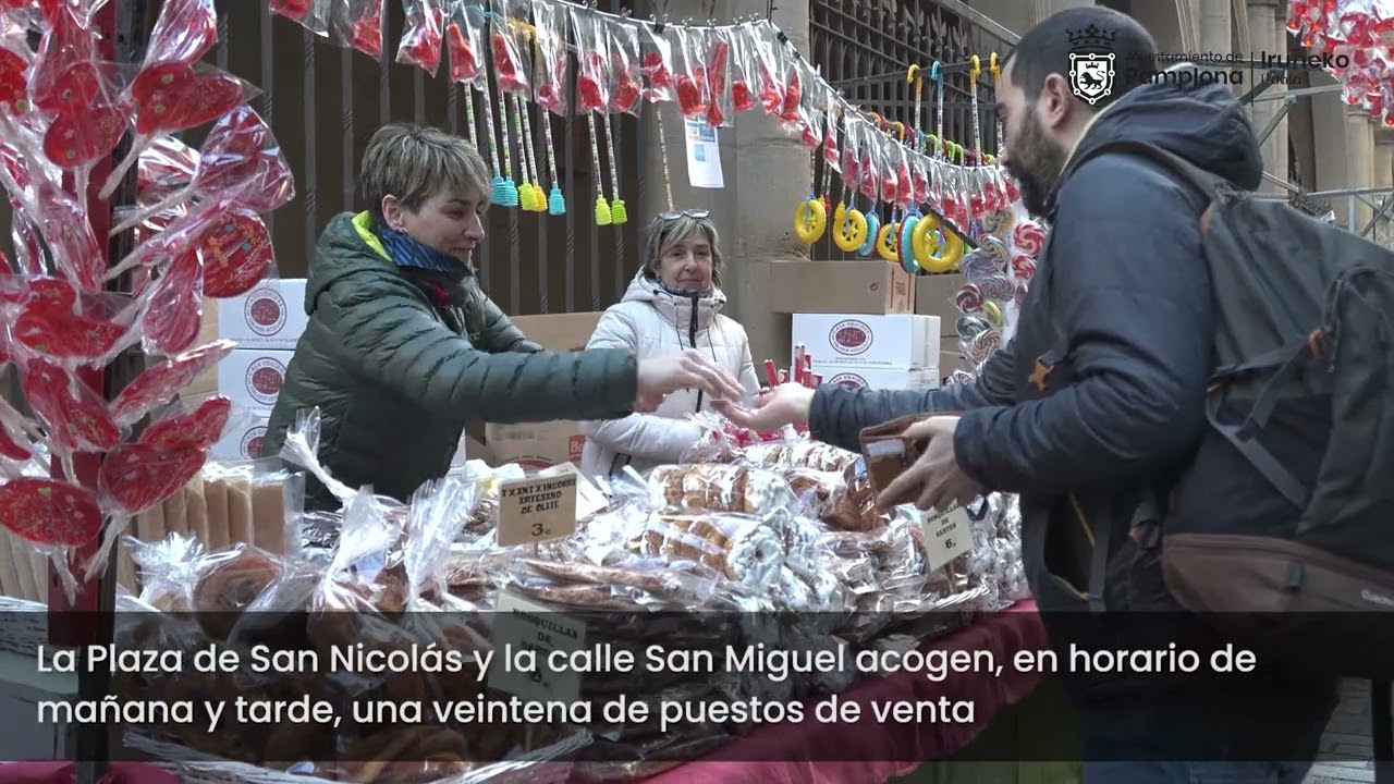 Así se celebra la festividad de San Blas en las calles de Pamplona