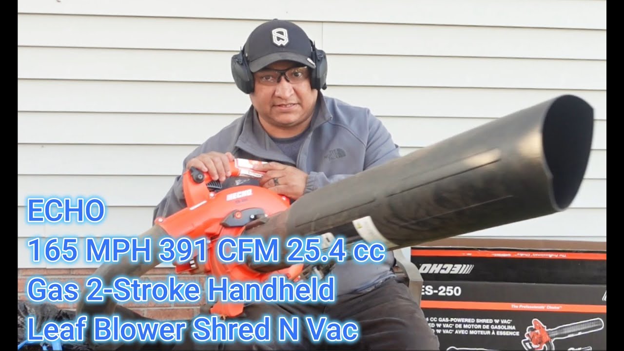 A2C Reviews The ECHO ES-250 Handheld Leaf Blower Shred N Vac