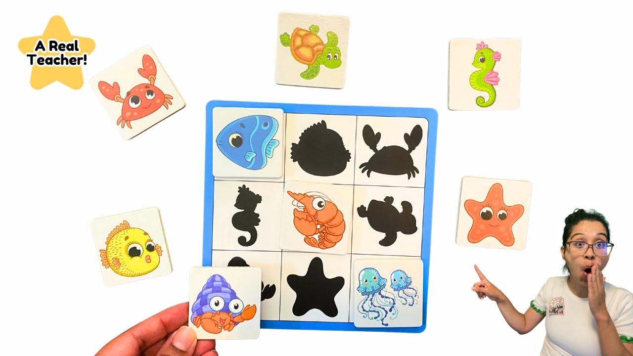 🐠 Ocean Animal Shadow Puzzle | Learn Letters, Phonics & Sea Words! 🌊✨