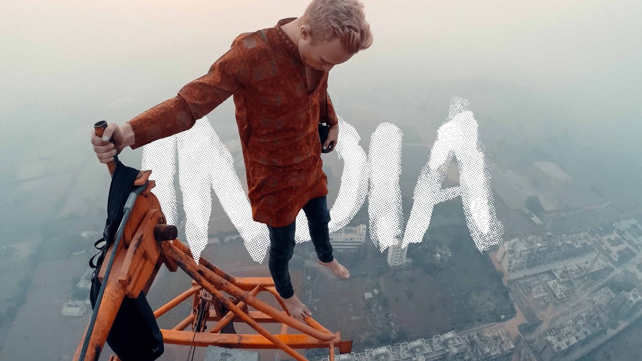 climbing the tallest crane in India! - India vlog part 3