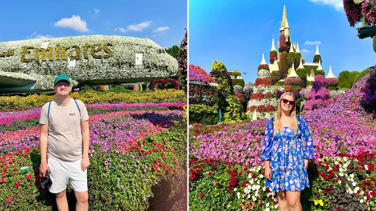 We Went To The BEAUTIFUL Dubai Miracle Garden! FULL Tour & Review