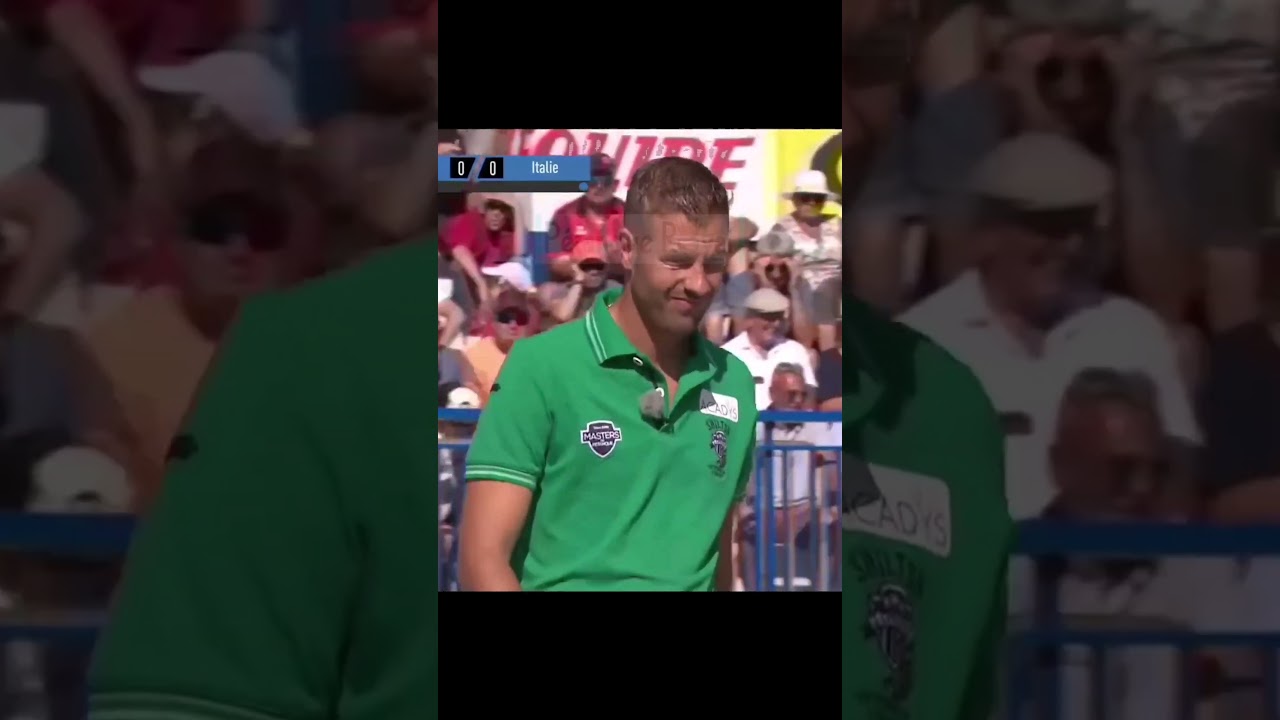 Dylan Rocher clou&eacute; la boule!!! carreau fix magnifique France vs Italie #p&eacute;tanque #sports #france