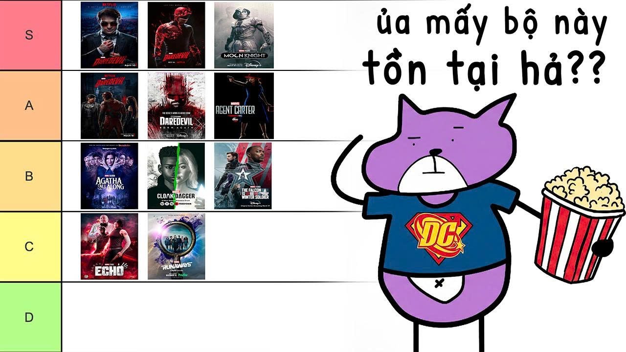 Xếp hạng c&aacute;c TV SERIES của MARVEL ( phần 2)