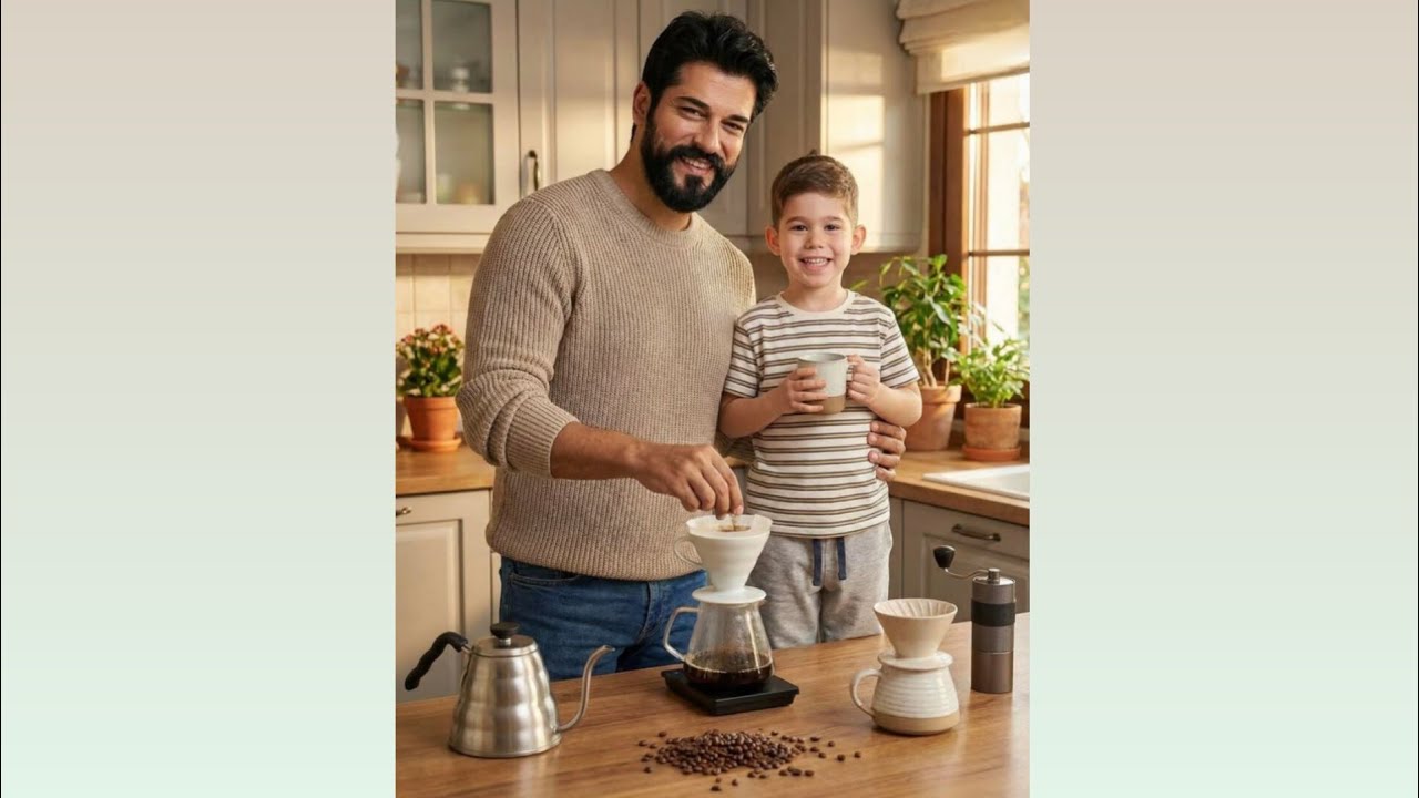 Fahriye Evcen and Burak Özçivit Coffee time