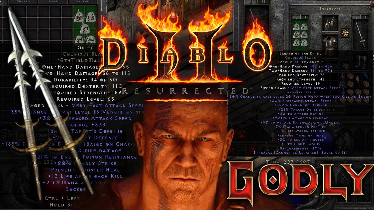 Diablo 2 Resurrected | GRIEF and BOTD COLOSSUS BLADES!!!