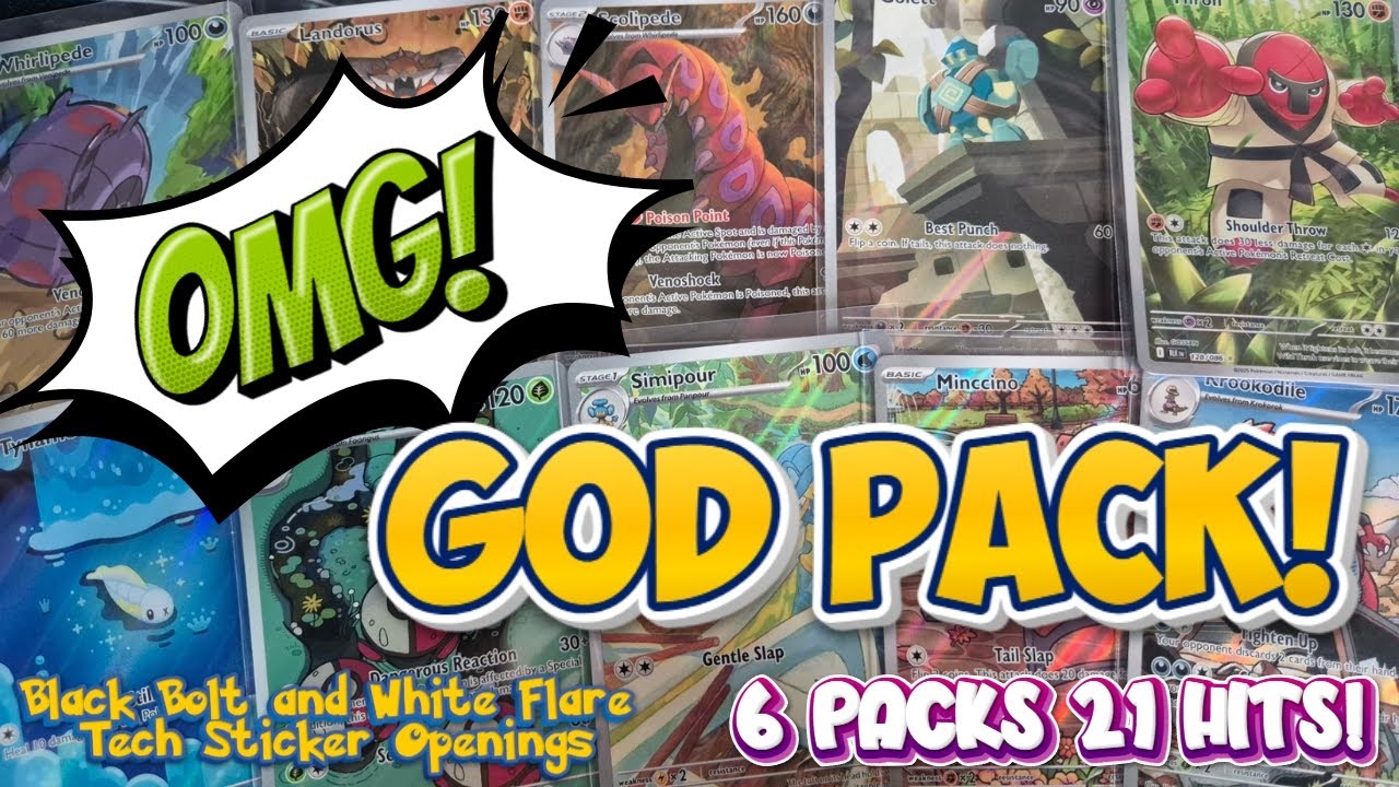 God Pack! Black Bolt and White Flare Tech Sticker Opening!