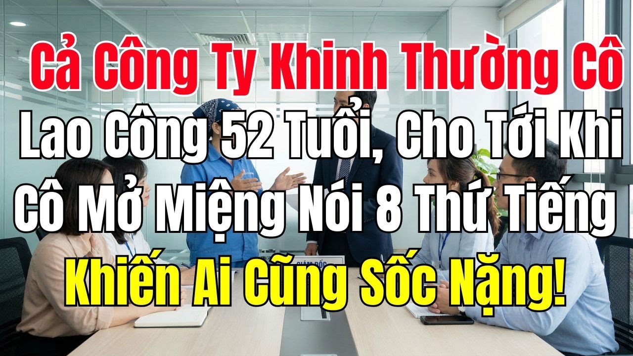 Cả Công Ty Khinh Thường Cô Lao Công 52 Tuổi Cho Tới Khi Cô Nói Được 8 Thứ Tiếng Khiến Ai Cũng Sốc