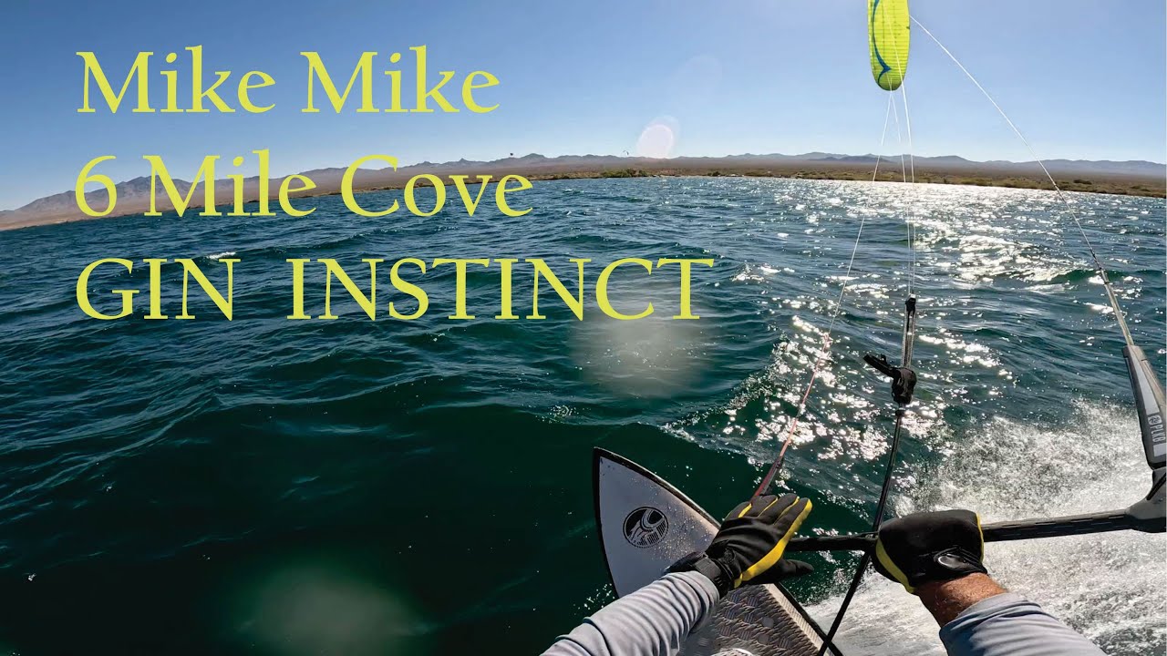 KiteSurfing 6 Mile Cove Lake Mohave First Time on a Foil Kite the GIN Instinct HB 15M Cabrinha SQuad