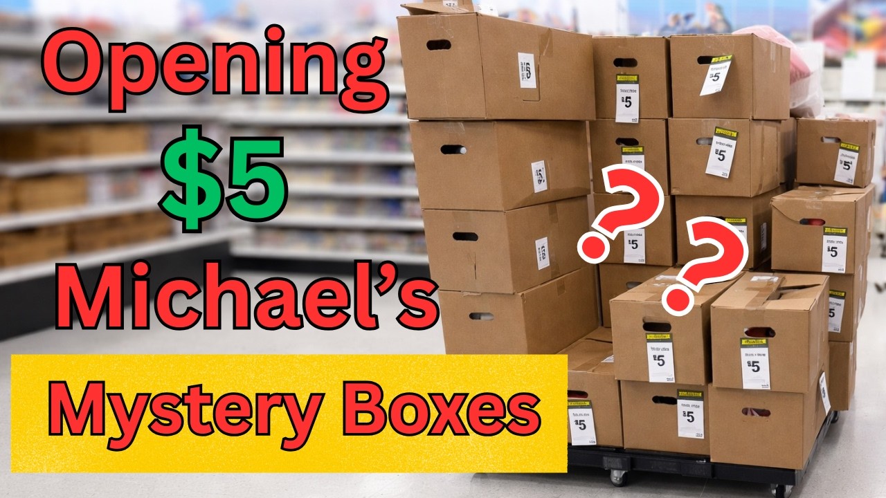 Распаковка загадочных коробок Michael&rsquo;s за 5 долларов | Весёлая распаковка | Что мне досталось?
