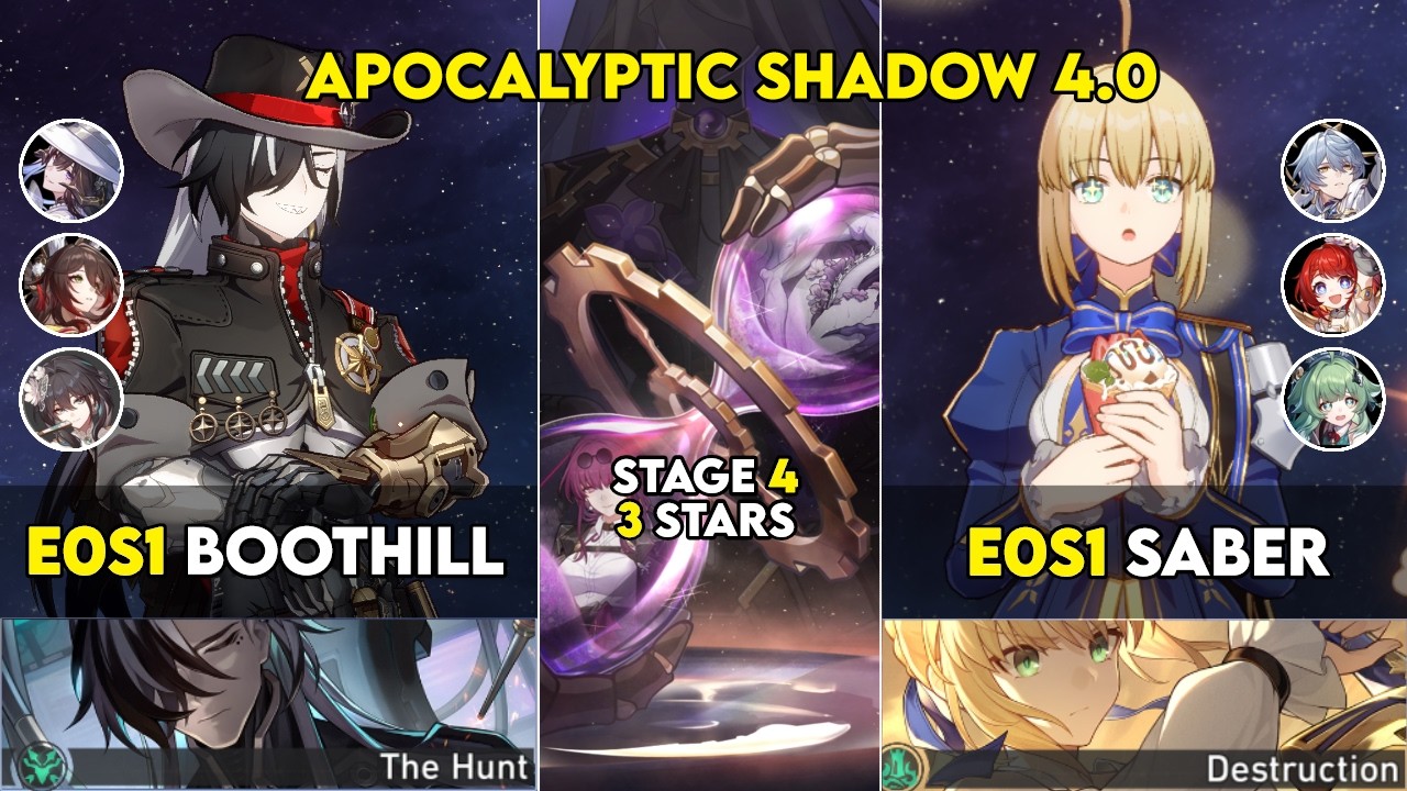 E0S1 Boothill & E0S1 Saber | Honkai Star Rail Apocalyptic Shadow 4.0 Stage 4 3 Stars