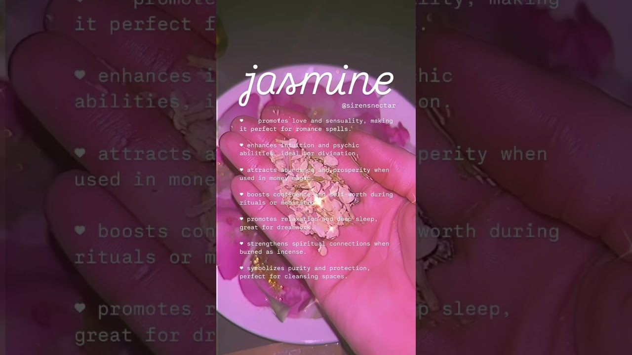 jasmine spiritual properties #witch
