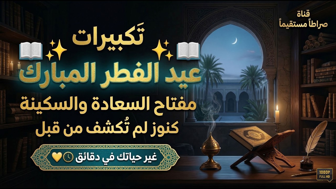 تكبيرات عيد الفطر بصوت جميل 🌷💛 ( كاملة ) لنجعلها تملأ الدنيا الله أكبر الله أكبر
