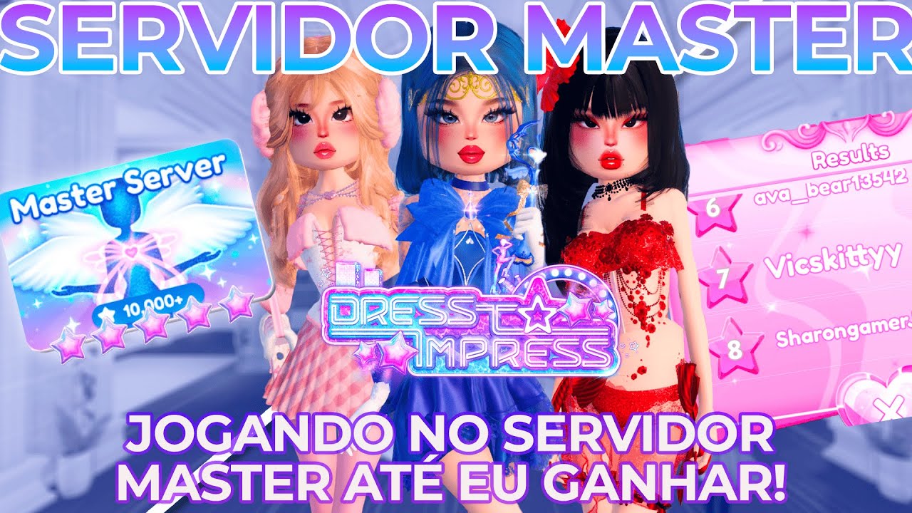 Jogando no SERVIDOR MASTER até eu GANHAR no DRESS TO IMPRESS!