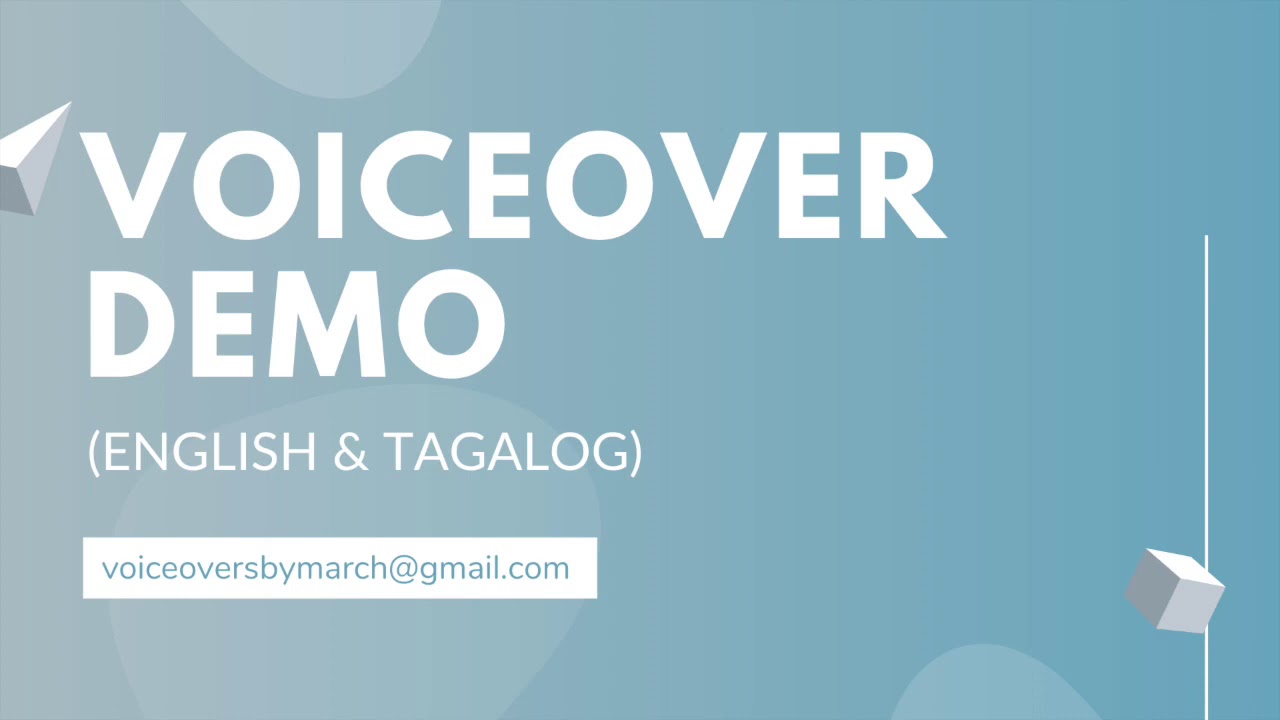 Female Voiceover Artist Demo (English & Tagalog)