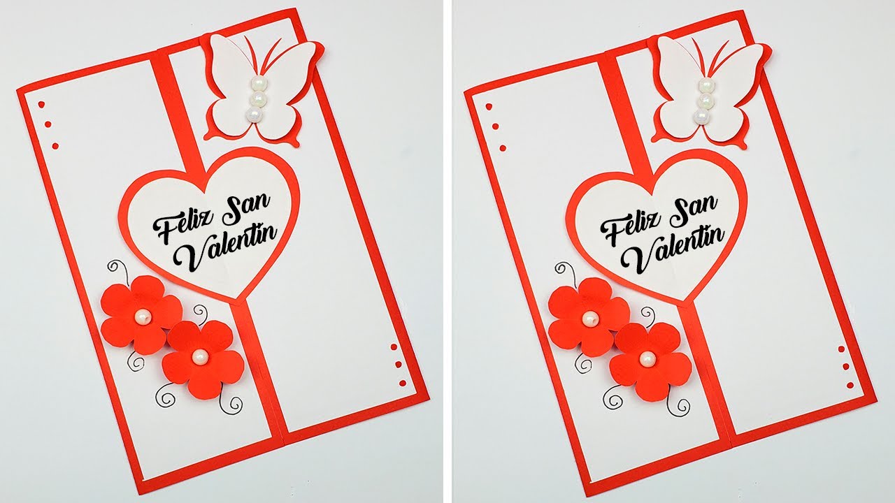 Tarjeta para el 14 de febrero hecha a mano | Manualidades para san valentín | Friendship day card