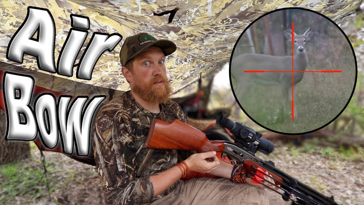 Deer Hunting With The AirBow Air Rifle  / Day 18  Of 30 Day Survival Challenge  Texas