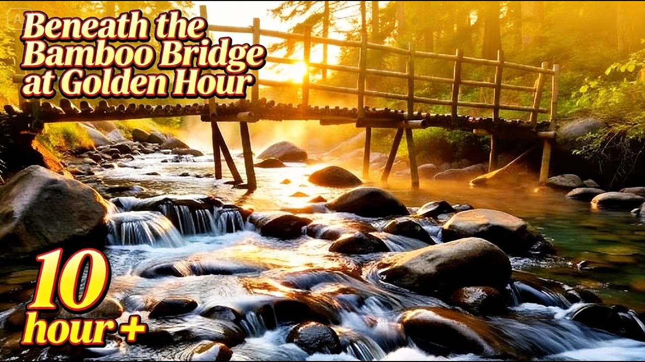Ultimate Sunset River Therapy 🌄💧10+ Hours of Tranquil Waterfall Sounds for Anxiety & Insomnia Relief