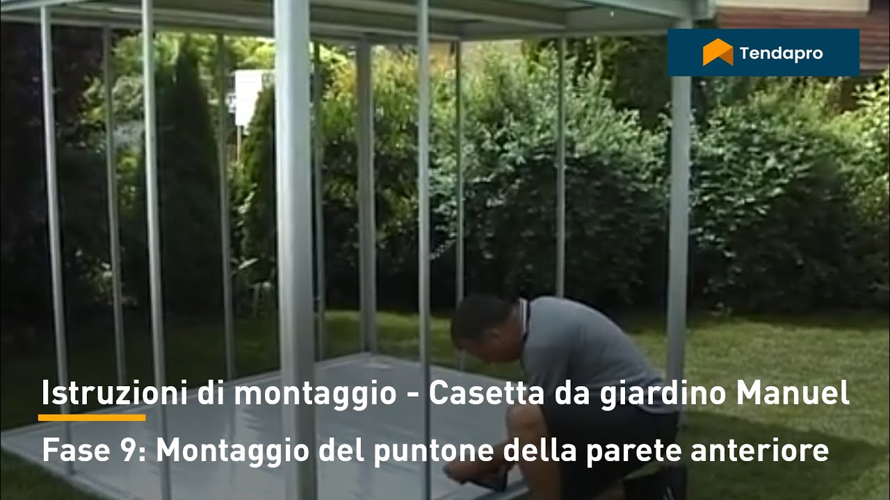 Manuel - Fase 9 Montaggio del puntone della parete anteriore