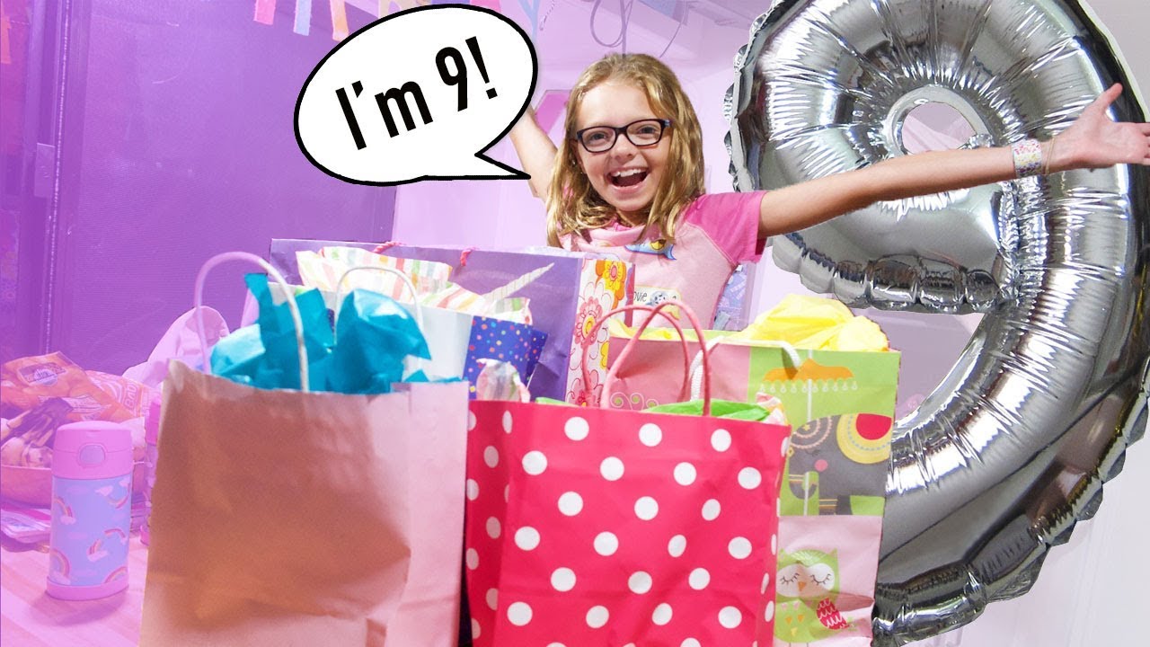 PEYTON's 9th BIRTHDAY MORNING OPENING PRESENTS!!🎁🎉