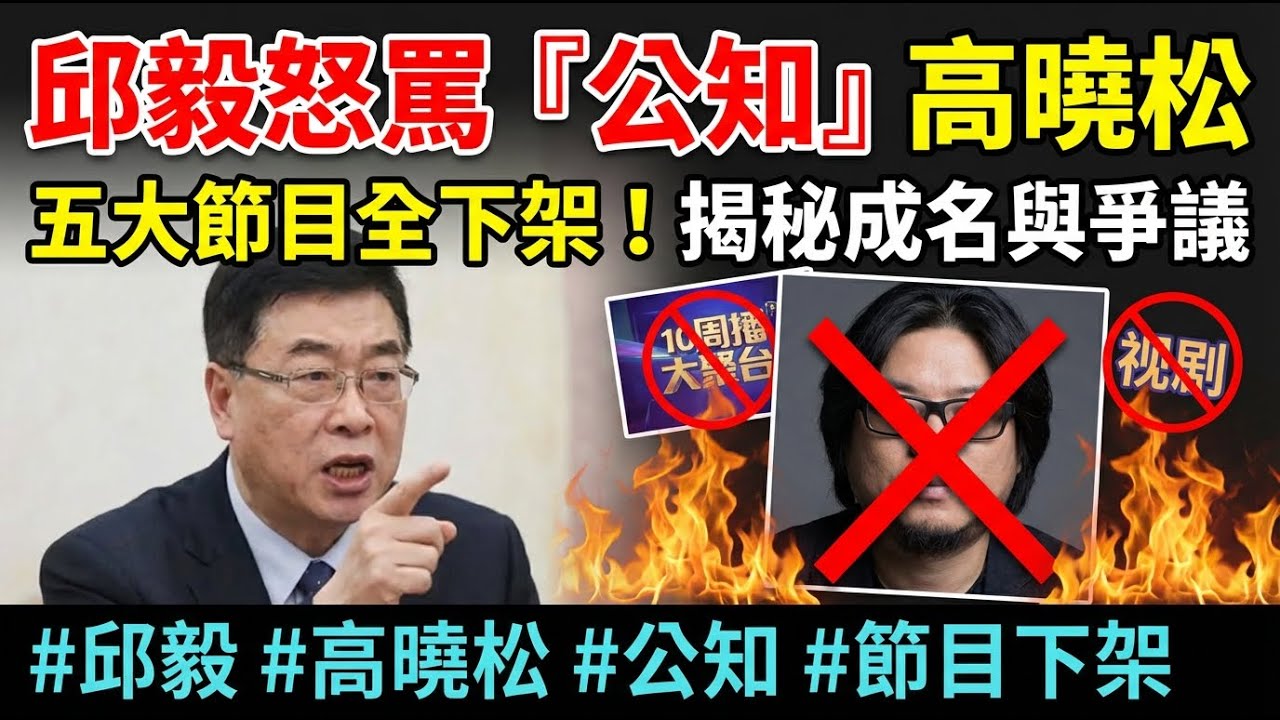 邱毅怒罵「公知」高曉松：五大節目全下架，揭秘成名之路與爭議始末 #邱毅 #高曉松 #公知 #節目下架
