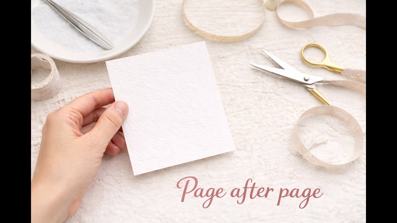 Review of the wedding album. The story is wrapped in paper.