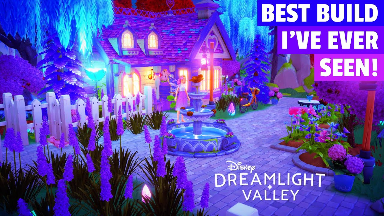 DISNEY Dreamlight Valley. This is The Best Outdoors Build I've Ever Seen! INCREDIBLE!