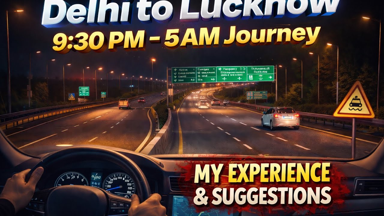 Is It SAFE to DRIVE Overnight on Expressway?🔥🫣 ‘दिल्ली से लखनऊ’ रात का सफ़र 🌙🚗  I  Full Experience 
