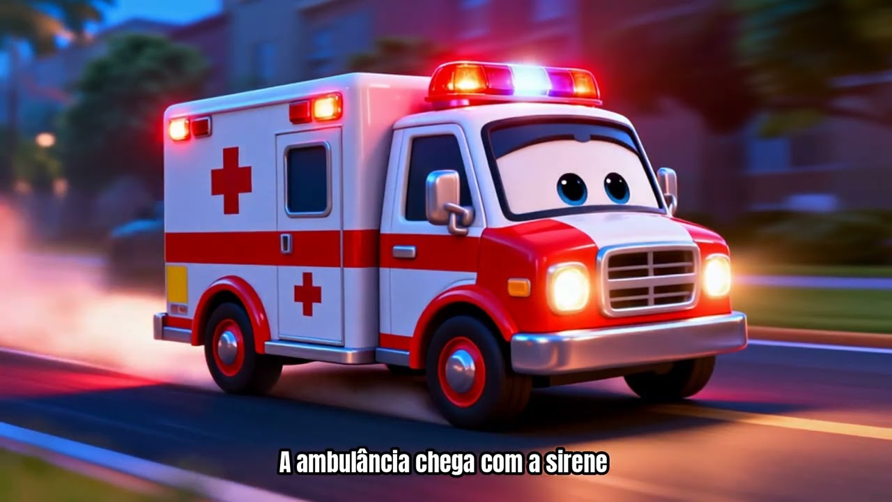 Canção da Ambulância 🚑 | Aprendendo sobre Veículos | Canções Infantis Educativas
