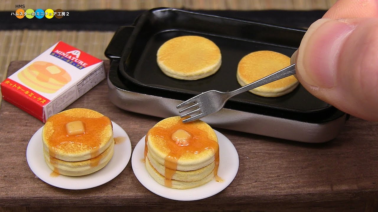 DIY Miniature Pancakes (Fake food)　ミニチュアホットケーキ作り