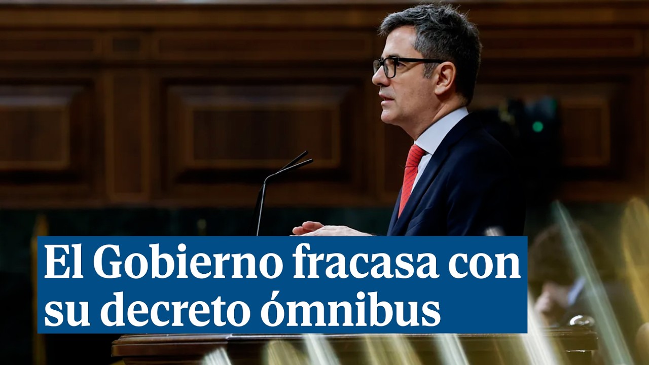 El decreto ómnibus vuelve a caer con los votos en contra de PP, Vox y Junts