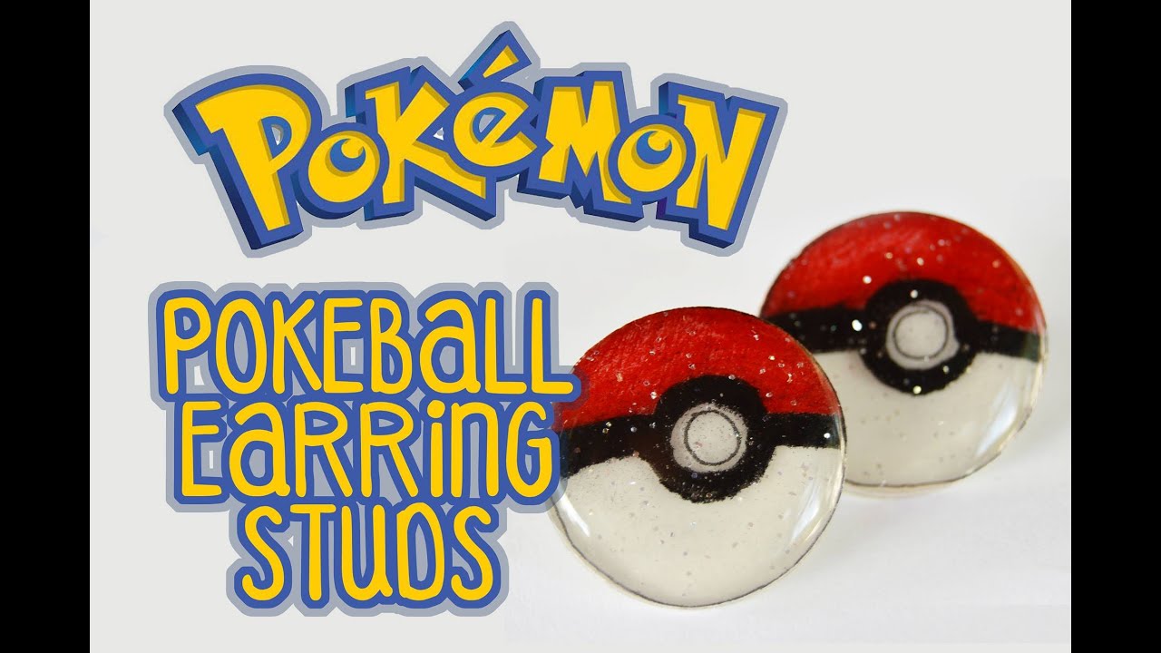 DIY Pokeball Earring Studs Using Shrinky Dinks | Pokemon Collab