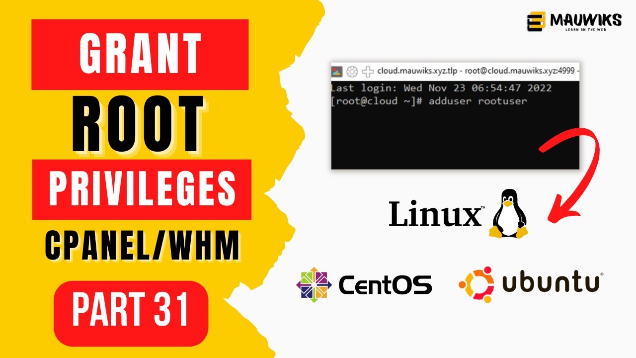 GRANT Root Privileges to a User in Linux (CentOS or Ubuntu) - Make Money with Websites Part 31
