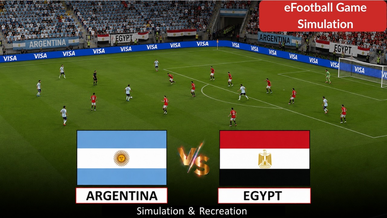 LIVE: Argentina vs Egypt | FIFA World Cup 2026 | Video Game Simulation | Full Match Streaming