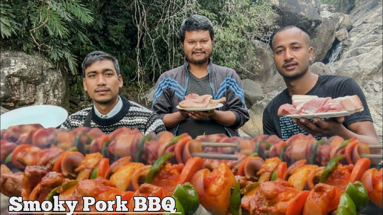 Village Pork BBQ Over Open Flame - iong i cooking 