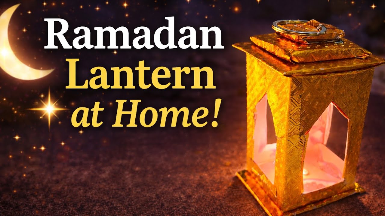 Waste material DIY Ramadan Lantern | Easy Handmade Eid Decoration at Home