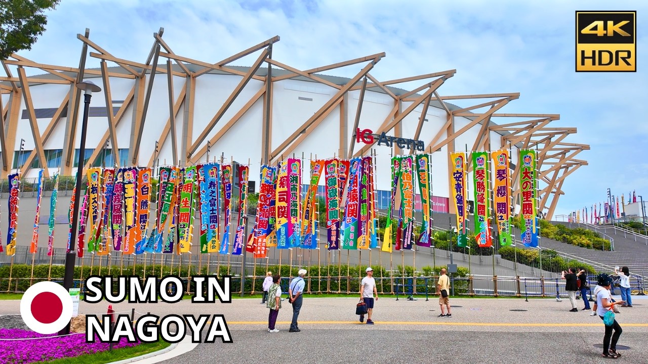 Japan Walk &ndash; Sumo Comes to Nagoya | Walking Around the New IG Arena &bull; 4K HDR