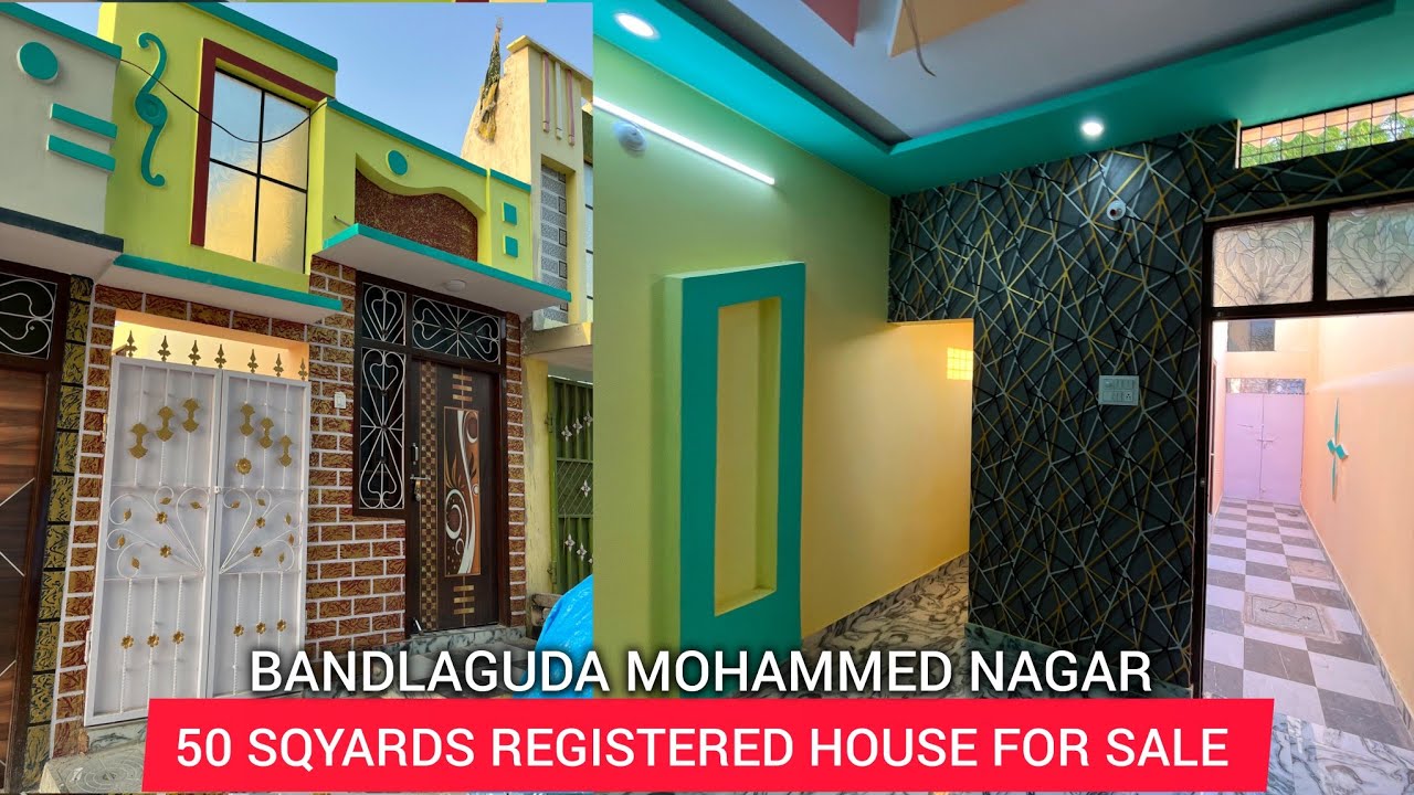 50SQYARD REGISTERED HOUSE FOR SALE BANDLAGUDA MOHAMMED NAGAR READY TO MOVE HOUSE FOR SALE
