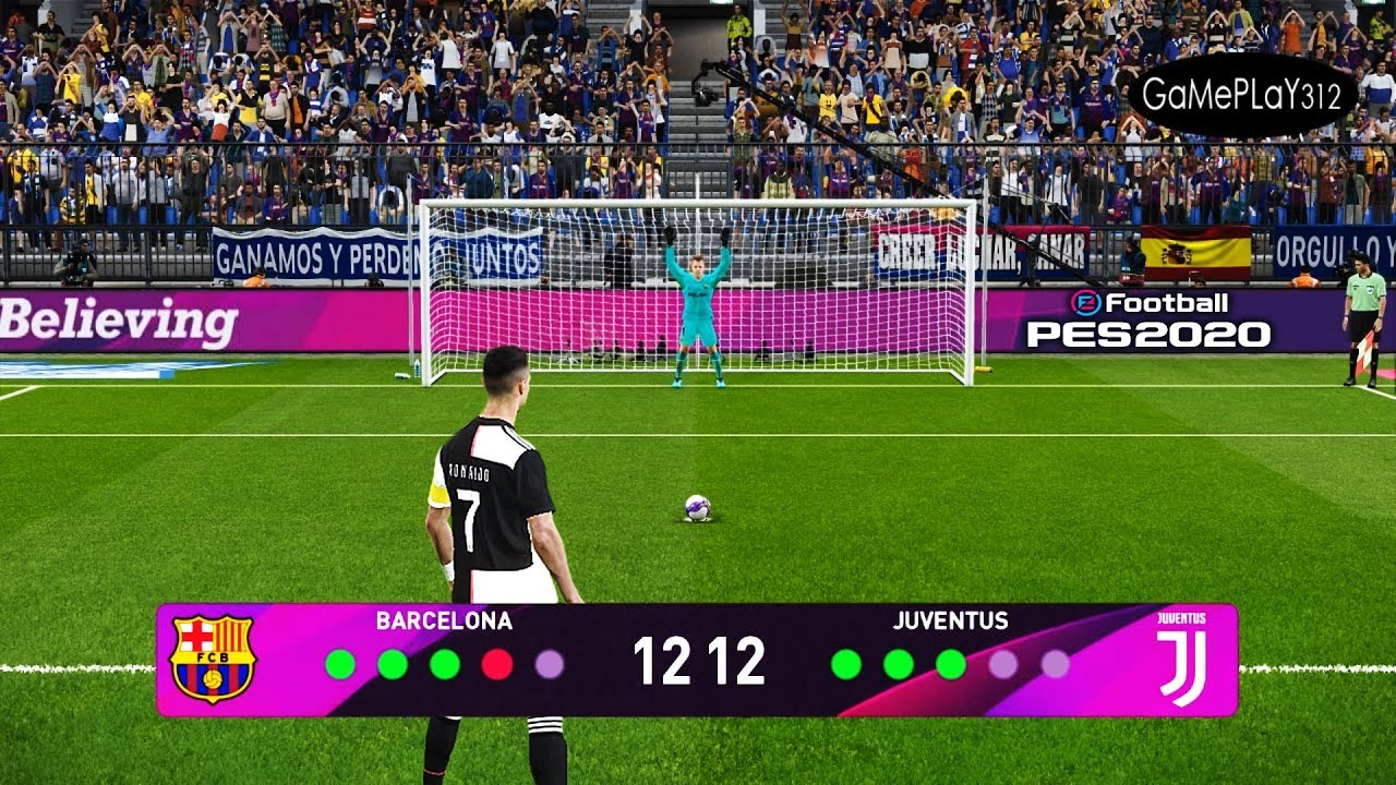 PES 2020 Penalty Shootout - BARCELONA VS JUVENTUS - Messi vs Ronaldo