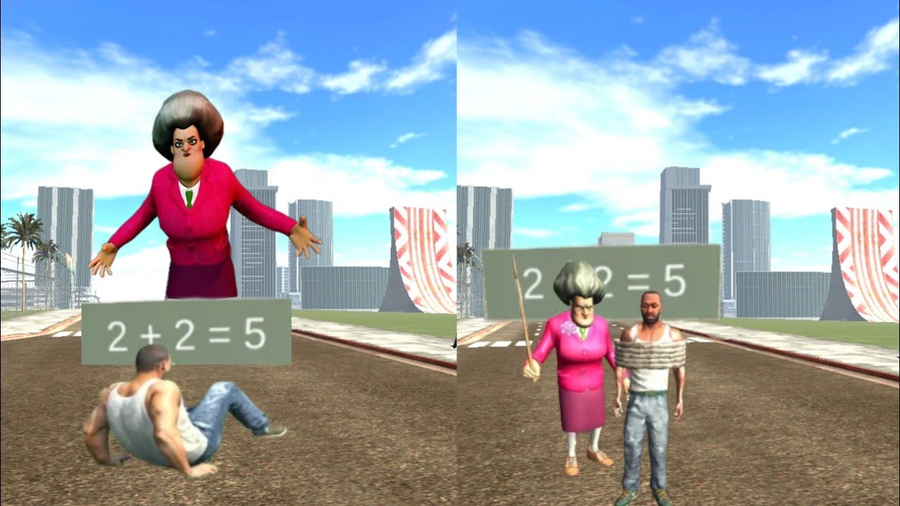 Franklin vs Scary Teacher Misty Fight in Indian Bike Driving 3D 😱🔥 | Epic Battle