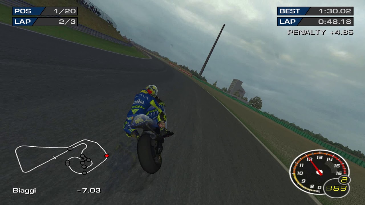 MotoGP 3 pc gameplay sachsenring track