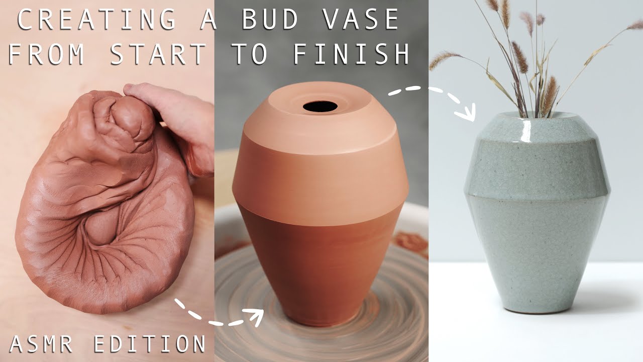 Creating a Handmade Pottery Bud Vase From Start to Finish &mdash; ASMR Edition