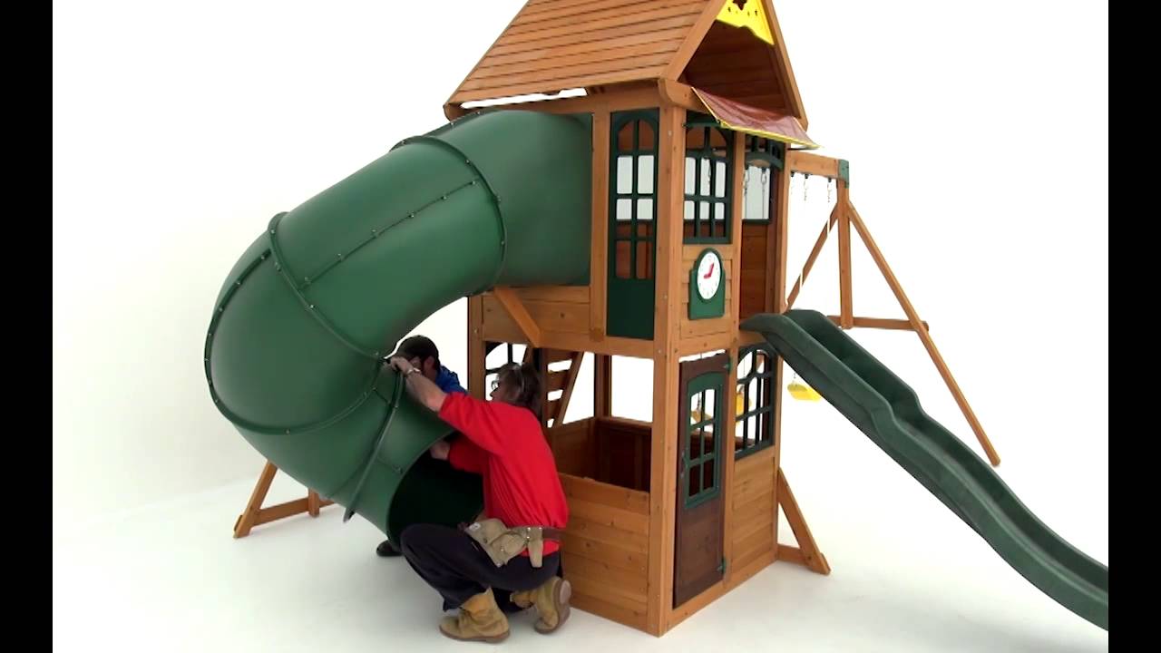 Cedar Summit Tube Slide Installation