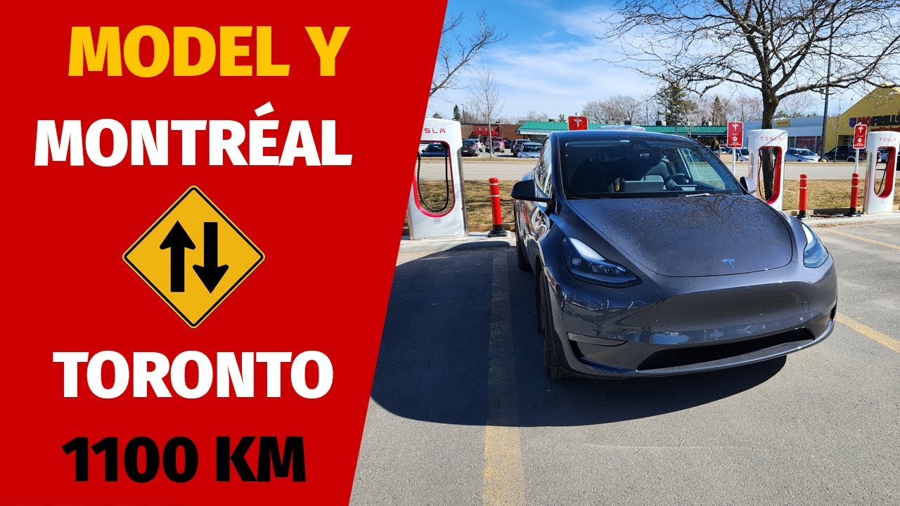 Montreal - Toronto 1100km EV Roadtrip with 2023 Model Y RWD