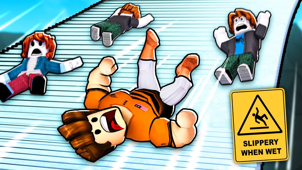 Terjatuh Tangga Sebab Naik Tangga Paling Licin Di Dunia!!!🥶🥶🥶 (Roblox Malaysia)