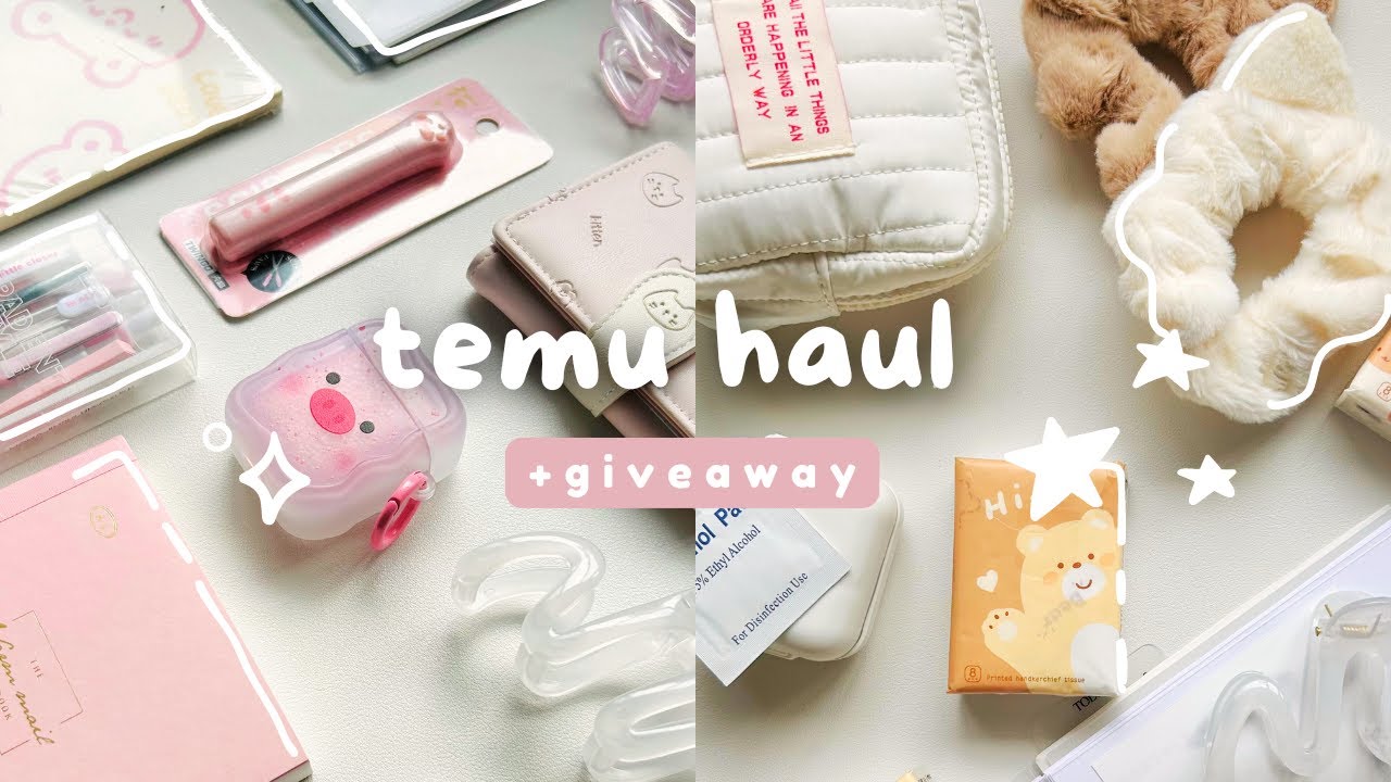 back to school temu haul 💫📦🧸 + GIVEAWAY ✨💫