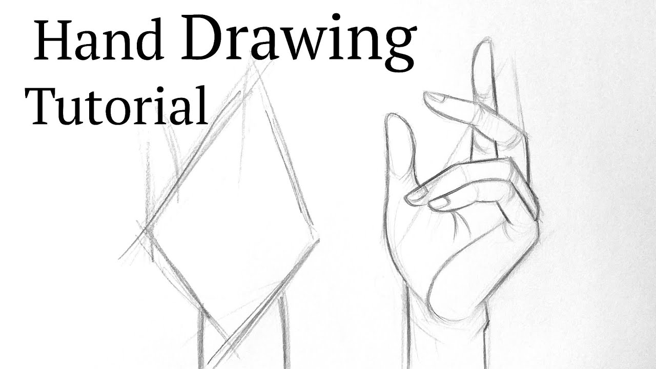 How to draw hand/hands for beginners Hand drawing basics easy step by step tutorial with pencil.