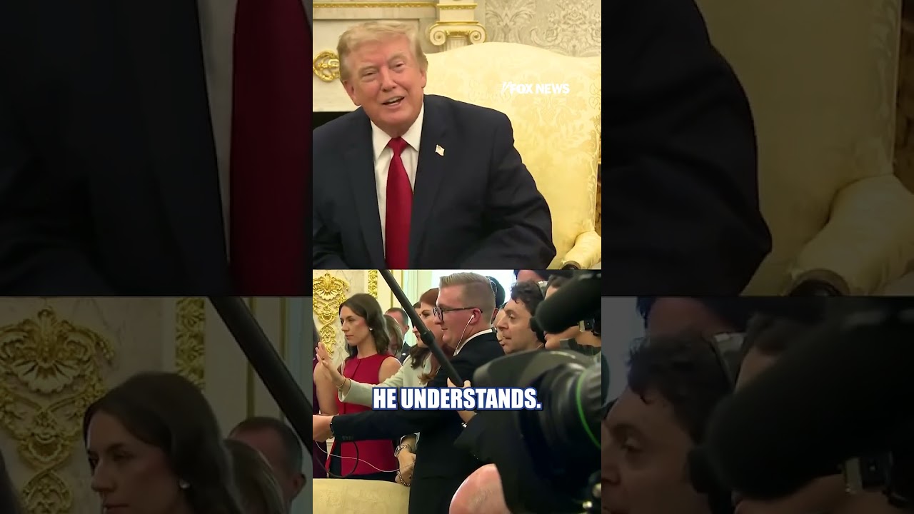 Trump tells &lsquo;FAKE NEWS&rsquo; CNN reporter to be quiet #shorts #foxnews #news #fox