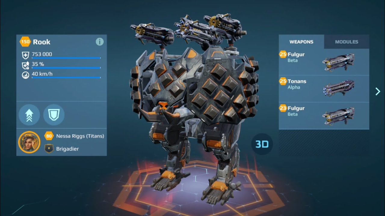 BEST TITAN ASSASSIN? ROOK WITH FULGUR AND TONANS! (War Robots)