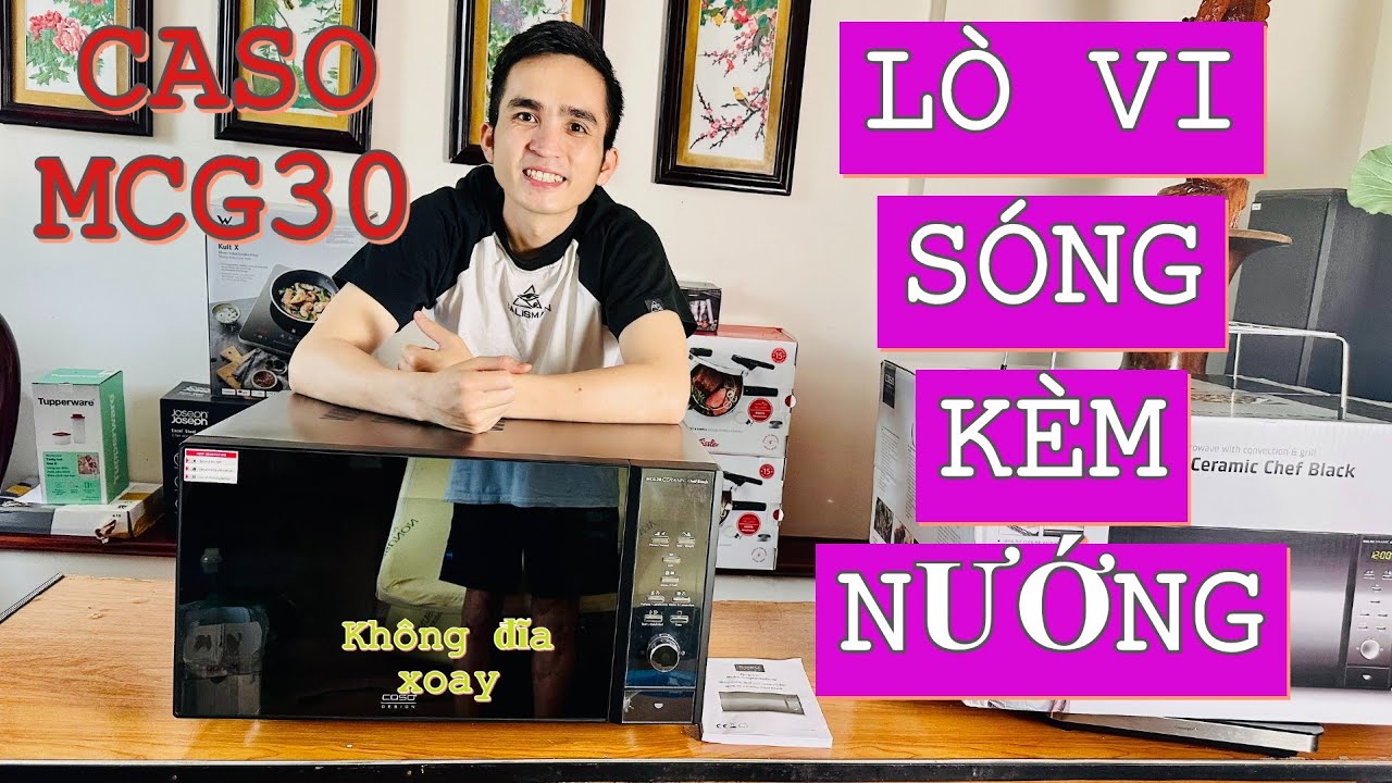 SIÊU PHẨM Lò vi sóng kèm nướng caso MCG30 - Công nghệ mới không dùng đĩa xoau, dung tích 30 lít