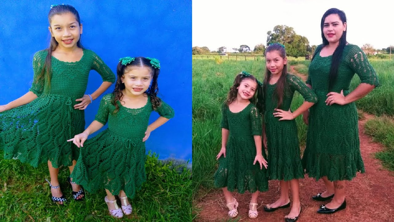 VESTIDO EM CROCHÊ INFANTIL PARA CRIANÇA DE 10 ANOS, VÍDEO AULA PASSO Á PASSO!